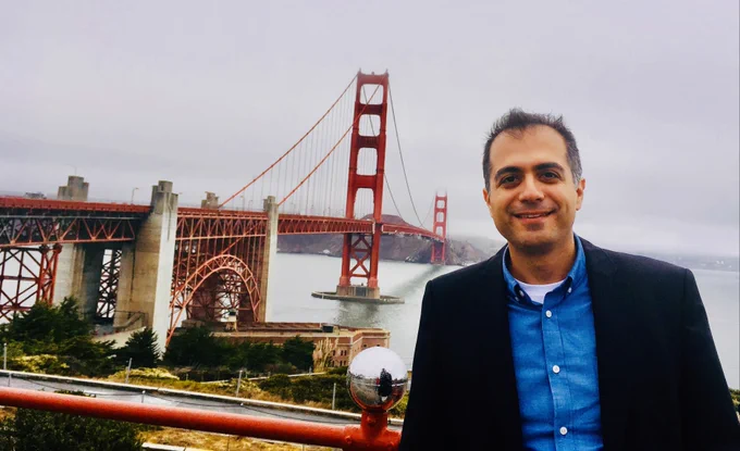 Ioannis Kolaxis at Golden Gate Bridge, San Francisco, USA
