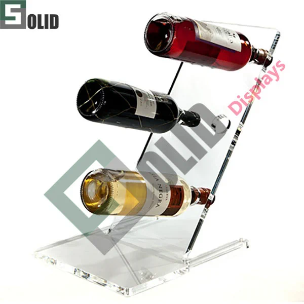 custom made wine bottle display for counter top or table top display stand