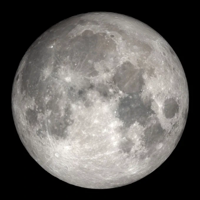 Data visualization of a full Moon