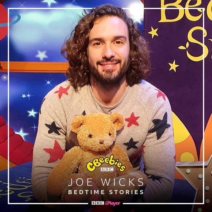 Image of Joe Wicks on the set of Bedtime Stories