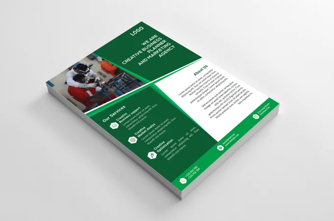 Corporate flyer design for teaching service providing agency 