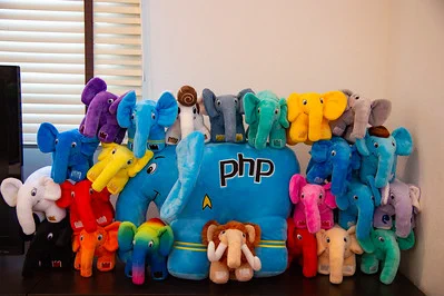 A whole bunch of elephpants partying