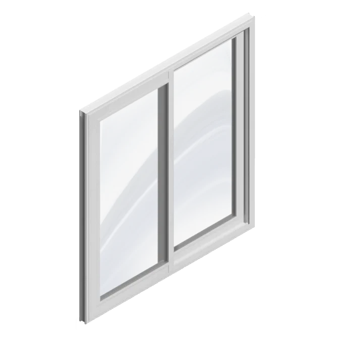 Fenetre coulissante à 2 Vantaux - Menuiserie PVC double vitrage - Polantis