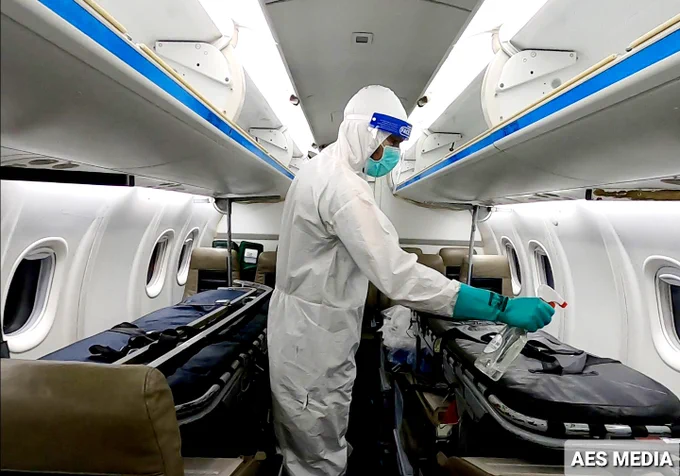 Aircraft disinfection