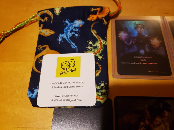 Handmade dice bag is a badass touch! Hit up the website there to see what is on offer!