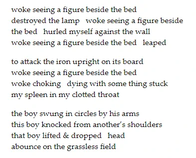 Stanzas 12-14 of Brian Henry's "Safest Human"