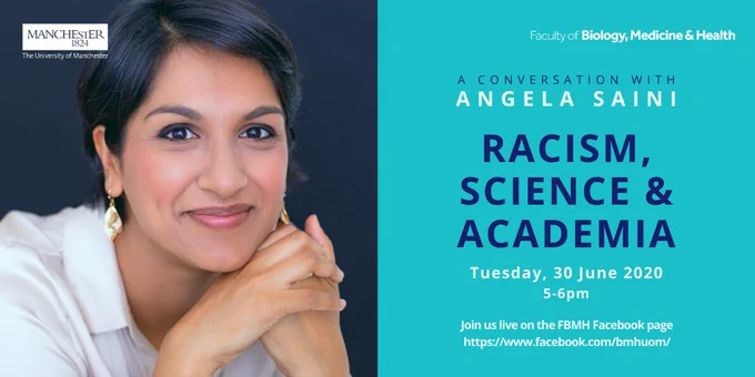 A conversation with Angela Saini, Racism, Science and Academia
Tuesday 30th June 5pm-6pm