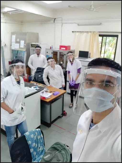 Face Shield on. @Moduleinno team working on #AMR #Covidtest