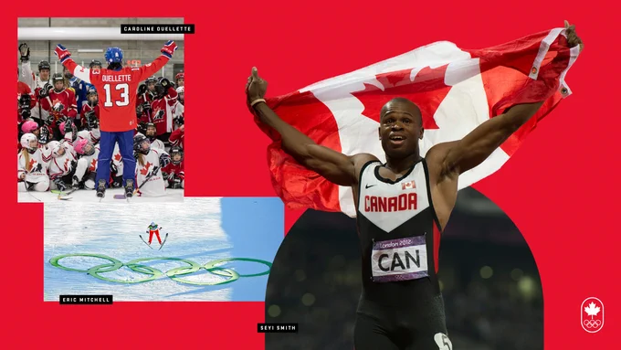 Montage photo de Caroline Ouellette, Eric Mitchell et Seyi Smith.