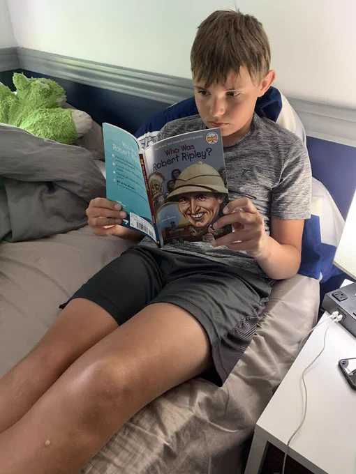 Student reading