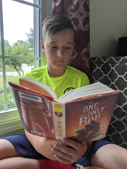 Student reading