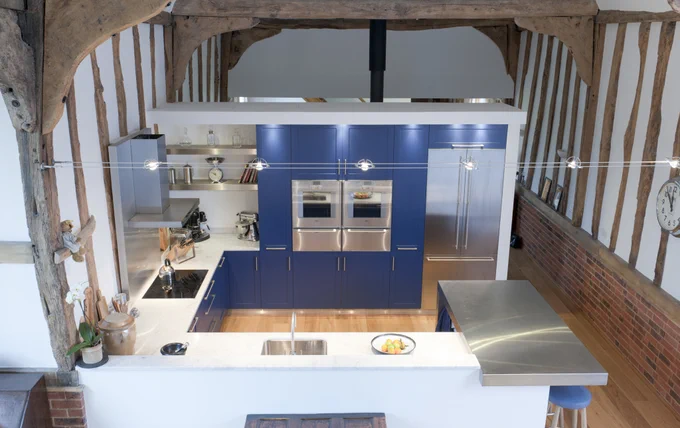 Dark Blue Hand Painted Kitchen by En Masse Bespoke Interiors
