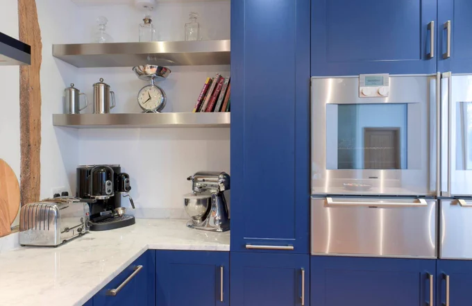 Dark Blue Hand Painted Kitchen by En Masse Bespoke Interiors