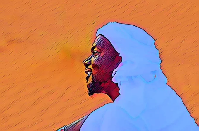 Picture of Mamadou Kwidjim Toure in the desert