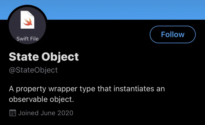 @StateObject Twitter Account