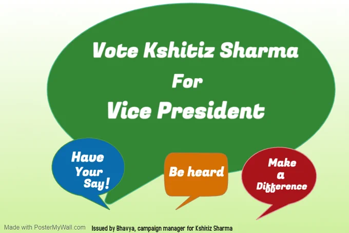 Issued by Bhavya, Campaign Manager for Kshitiz.