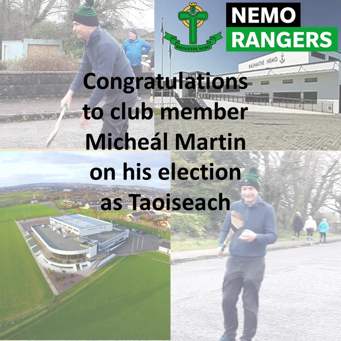 Congratulations to club member Micheál Martin on his election as Taoiseach. Nemo abú!