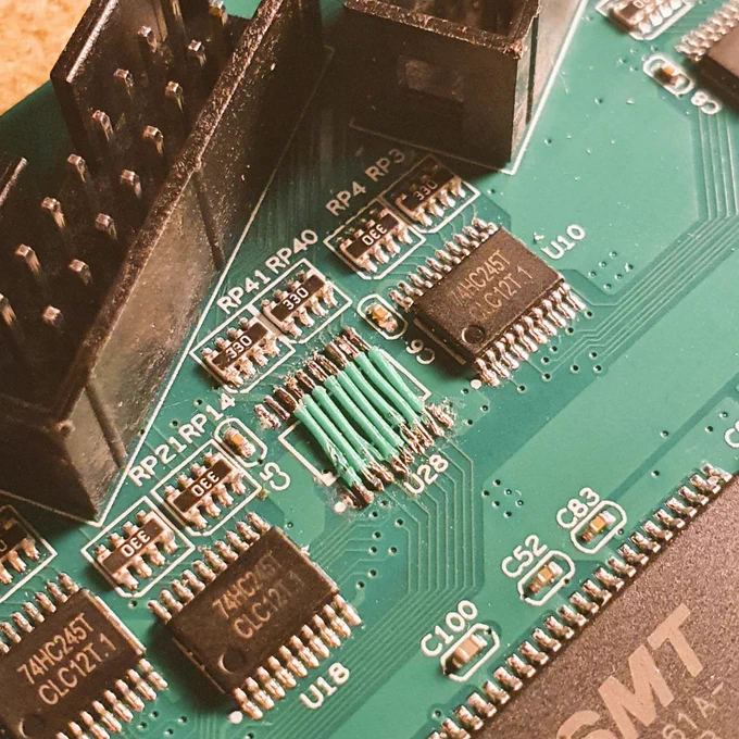 30awg wire replaces buffer chip
