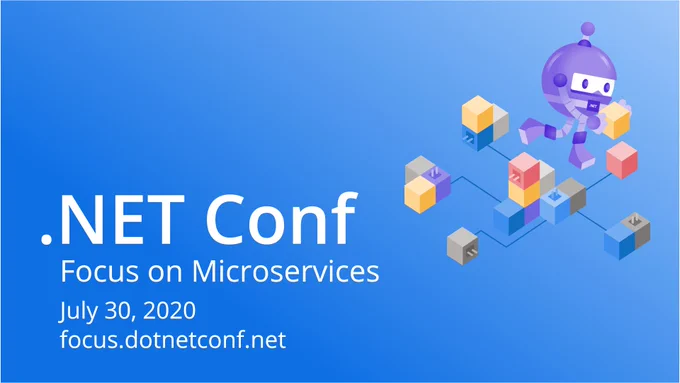 Image of .NETConf conference introduction slide.