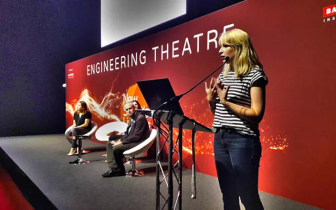 Dr Brenda Parker talking at an event