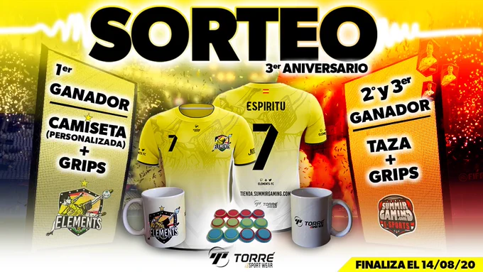 🎉SUPER SORTEO 3er ANIVERSARIO💛 
PREMIOS: 
1°: Camiseta personalizada   grips
2°: Taza personalizada   grips
3°: Taza personalizada   grips