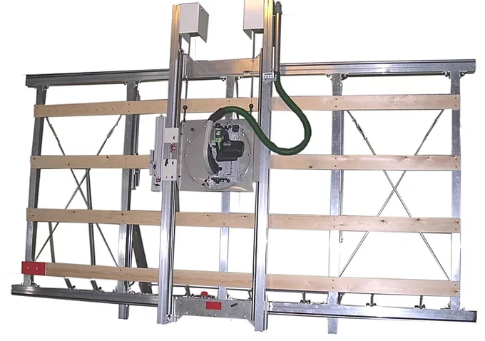 Panel saw, tilting function, horizontal and vertical position