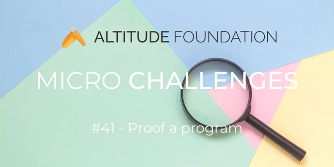 Micro Challenge #41 Proof a programme text on a pastel background with a magnifying glass