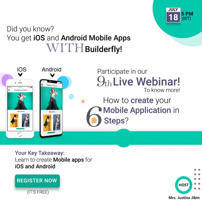 When building an #onlinestore with #Builderfly, you have the option to create #mobileapps for #Android as well as #iOS. We are coming up with our next #webinar to help you create one!
