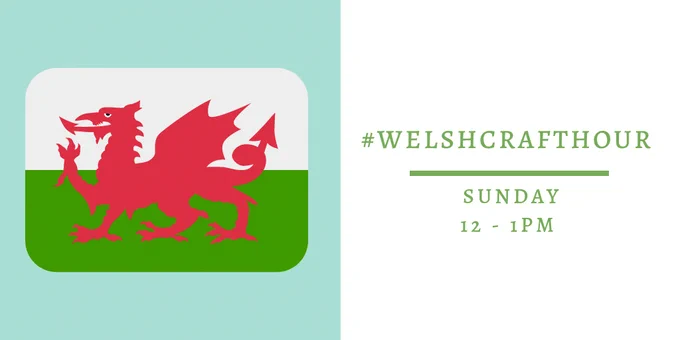 #welshcrafthour every Sunday 12 till 1pm. Chat, art and craft.