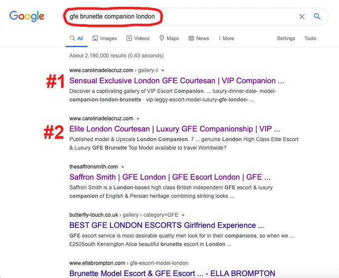 Create your luxury website and become vip independent companion travelling worldwide. Having a sophisticated responsive website will showcase you as a serious and established international escort and attract your potential high class clients.
Choose your favourite keywords and order SEO project for your luxurious website to become visible on the very first Google page above your main competitors. Take a look at our latest work for vip London companion Carolina De La Cruz. Chosen keywords: elite, luxury, vip, gfe, brunette, independent, international, companion, london. Mix them to get keyword phrases: elite gfe companion london, luxury independent companion london, vip independent companion london, elite brunette companion london, gfe brunette companion london etc.
#topgooglepageseo #luxurywebdesign #luxurywebsitedesign #eliteescortwebdesign #advancedseo #escortadvancedseo #adultseo #adultadvertising #escortwebdesign #vipcompanionseo #searchengineoptimization #1escortwebdesign #gfeseo