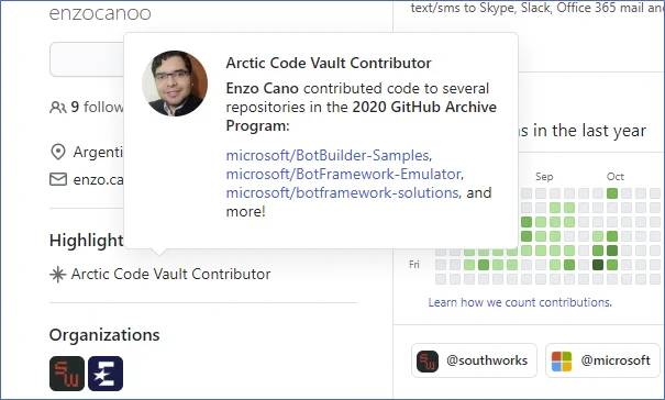 Capture of my new GitHub badge
