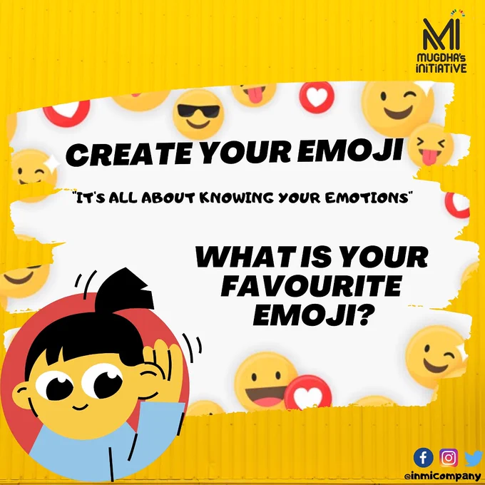 Hello children! Happy world emoji day! Draw your own emoji and send a photo of your creation. Best emojis would get a gift voucher🏷
📧Email: mi@vidwaans.com
.
.
.
.
#worldemojiday2020#emoji 
#emojilove#createemoji
#emojiness#awarness
#inmicompany#kidsgroups
#kidscontest#fun#love