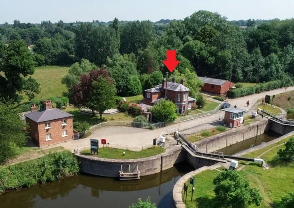 Holt Lock cottage, up for auction on 29th July.