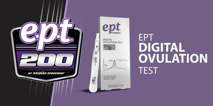 e.p.t. Digital Ovulation Test - e.p.t. 200 race logo @KansasSpeedway