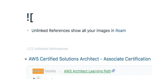 Use "![" in RoamResearch to find all images in your database.
