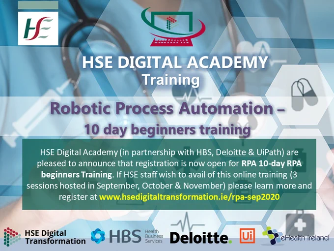 HSE Digital Academy Robotic Process Automation (RPA) 10-day beginners Training
