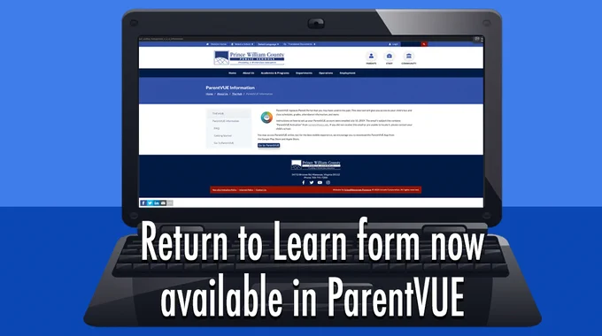 Return to Learn form now available in ParentVUE