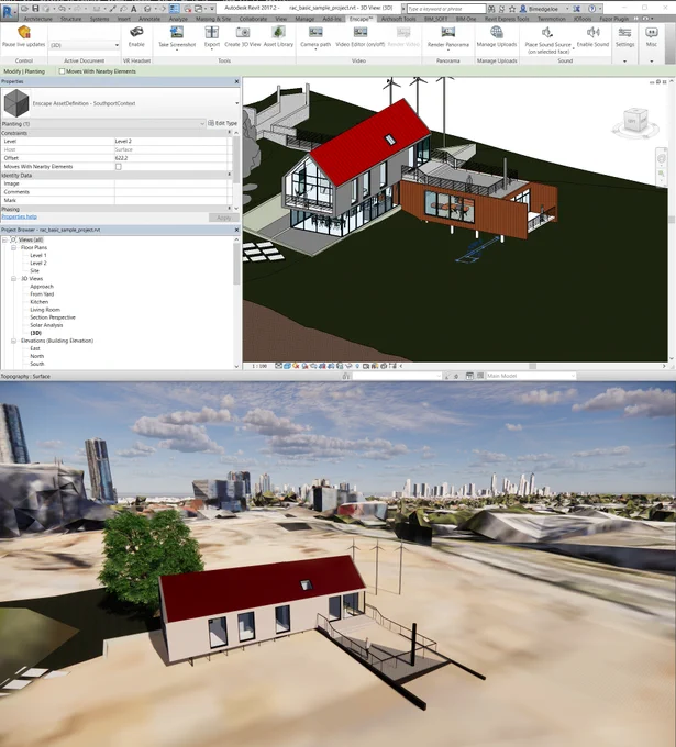 Enscape Model with custom content for context.
