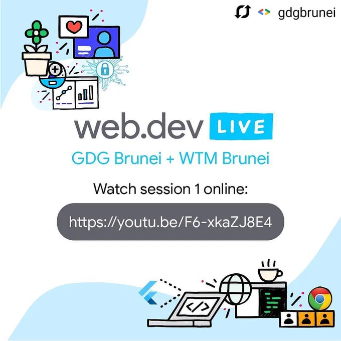 web.dev LIVE. Watch session 1 online. YouTube link given.