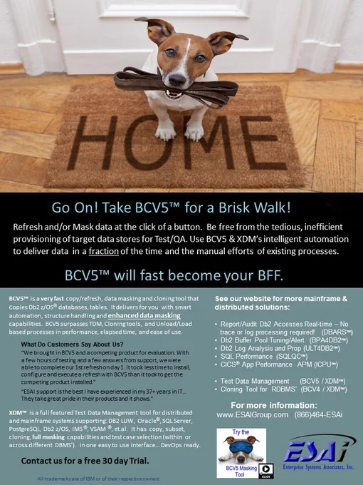 BCV5 and XDM for fast test data refresh and management.