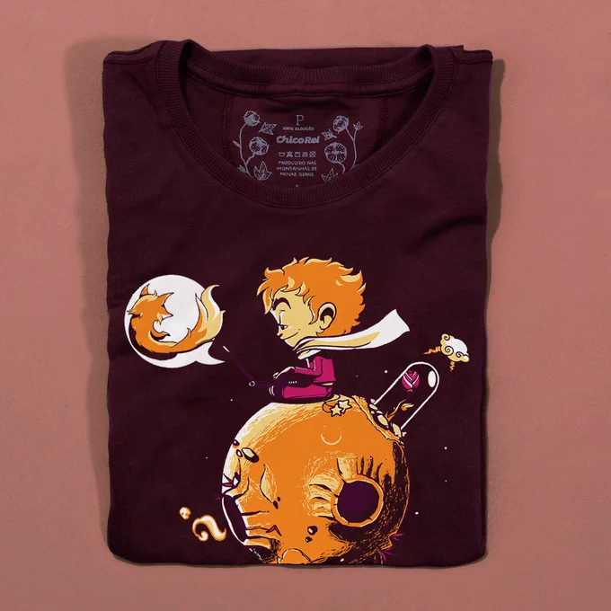 Camiseta O Pequeno Príncipe e a Raposa