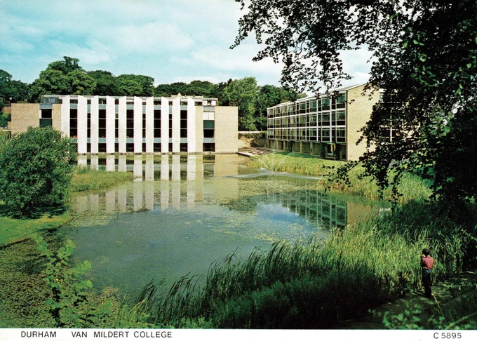 Old Postcard showing Van Mildert College, Durham University