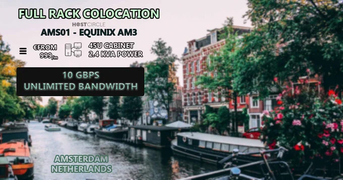 HostCircle Amsterdam 45U Full Rack Colocation