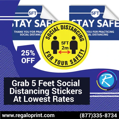 Social Distancing Stickers At 25% Discount Offer