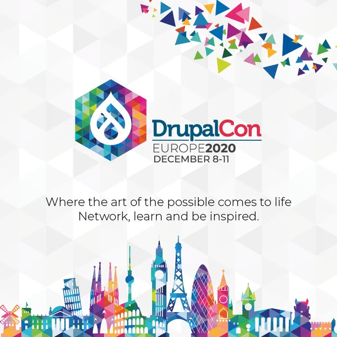 DrupalCon Europe 2020 promotional banner