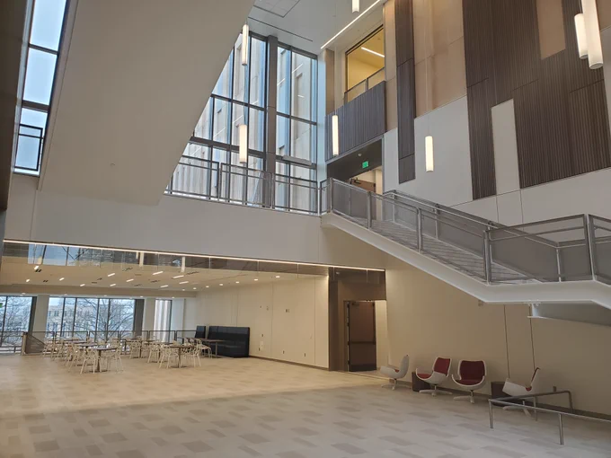 Indoor study areas in Science and Technology Building