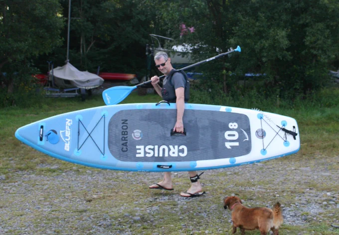 Paddle boarding on Bala Lake