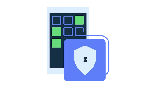 Animated picture of phone and lock
