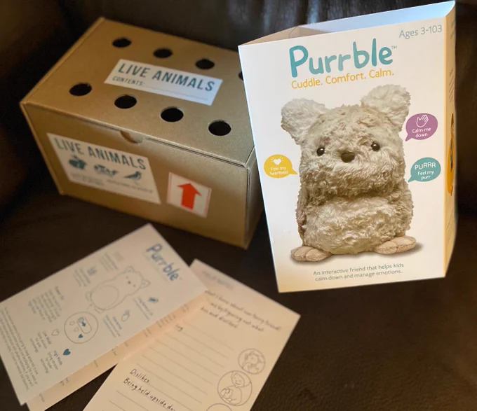 Sproutel's Purrble interactive toy.