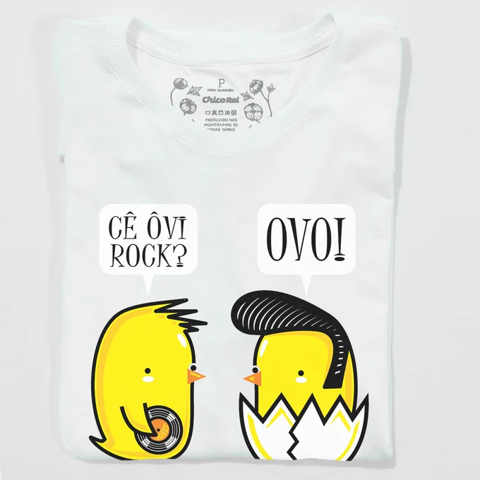 Camiseta Eu Ovo Rock